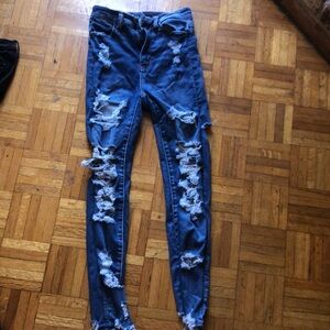 American eagle soft knit size 0 women’s ripped jeans